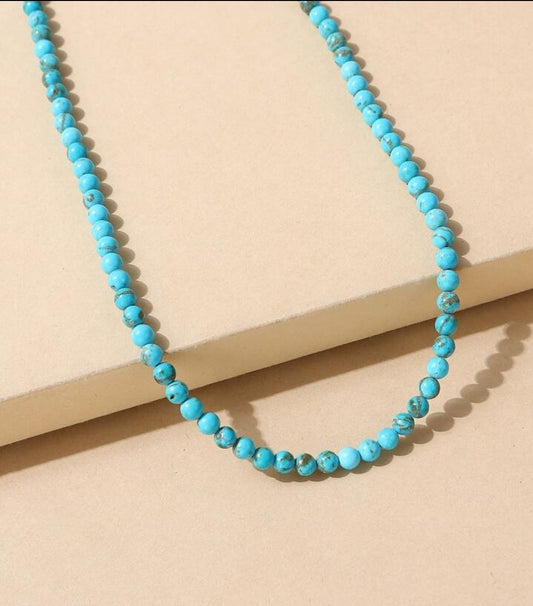 Collier en Perle Précieuse Bleu Azur